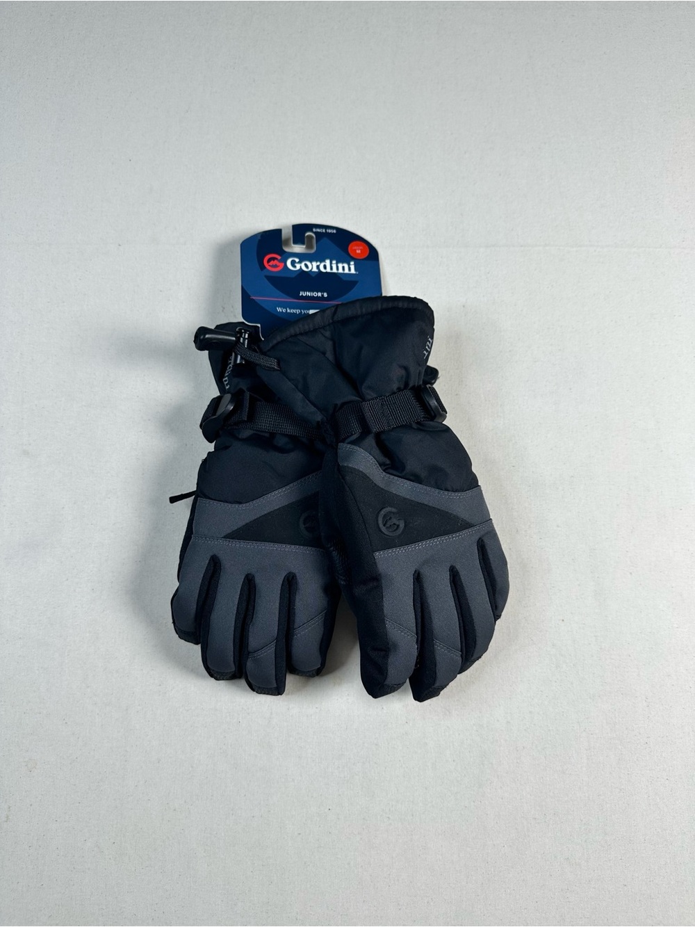Gordini Kids Black and Gray Winter Gloves Medium Juniors